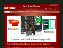 Tablet Screenshot of bearproofboxes.com